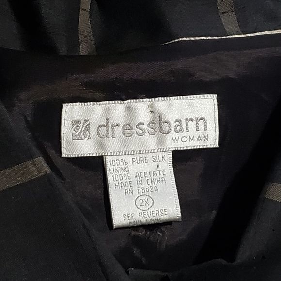 DRESSBARN Pure Silk Window Pane Jacket Size 2X - Picture 10 of 11